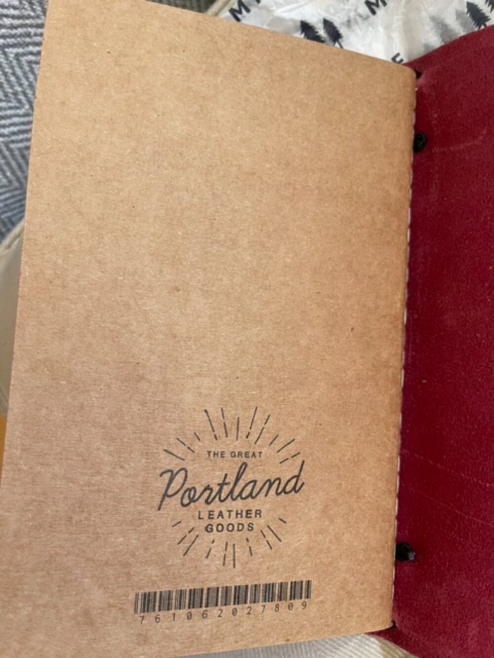 PORTLAND LEATHER WRAP NOTEBOOK IN BURGUNDY - Picture 8 of 9